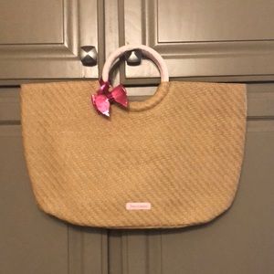 Juicy Couture straw tote bag